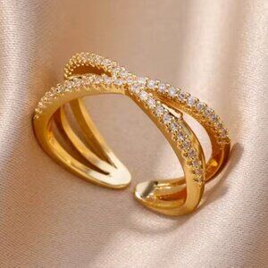 14K Gold Filled Cross Ring